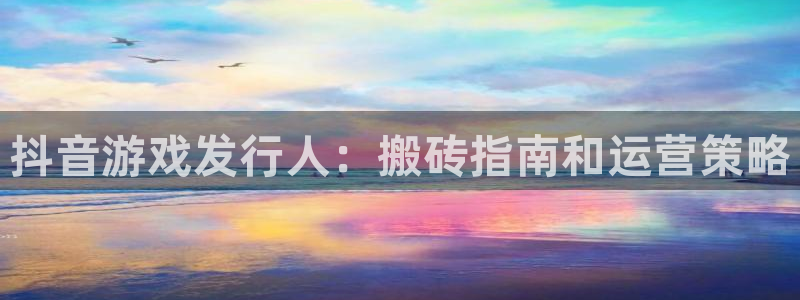 新宝5gg一创造奇迹：抖音游戏发行人：搬砖指南和运营策略