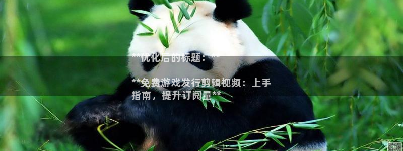 新宝gg注册网址：**优化后的标题：**

**免费游戏发行剪辑视频：上手
指南，提升订阅量**