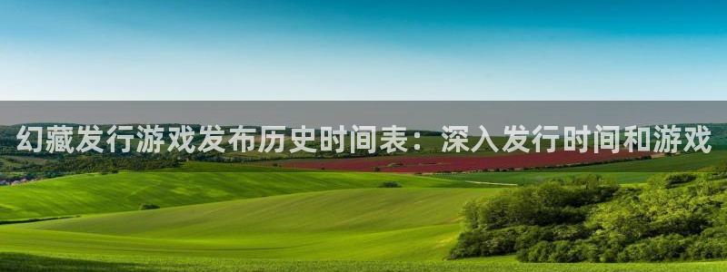 新宝gg—创造奇迹官网：幻藏发行游戏发布历史时间表：深入发行时间和游戏