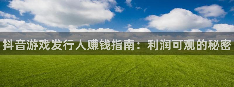 新宝gg平台—创造奇迹赌博：抖音游戏发行人赚钱指南：利润可观的秘密